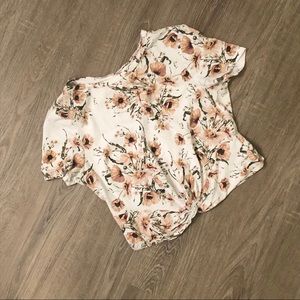 Floral twist front crop top